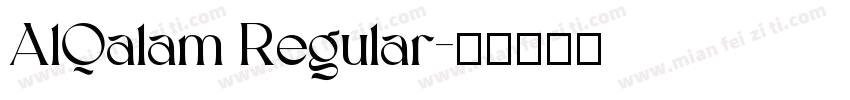 AlQalam Regular字体转换